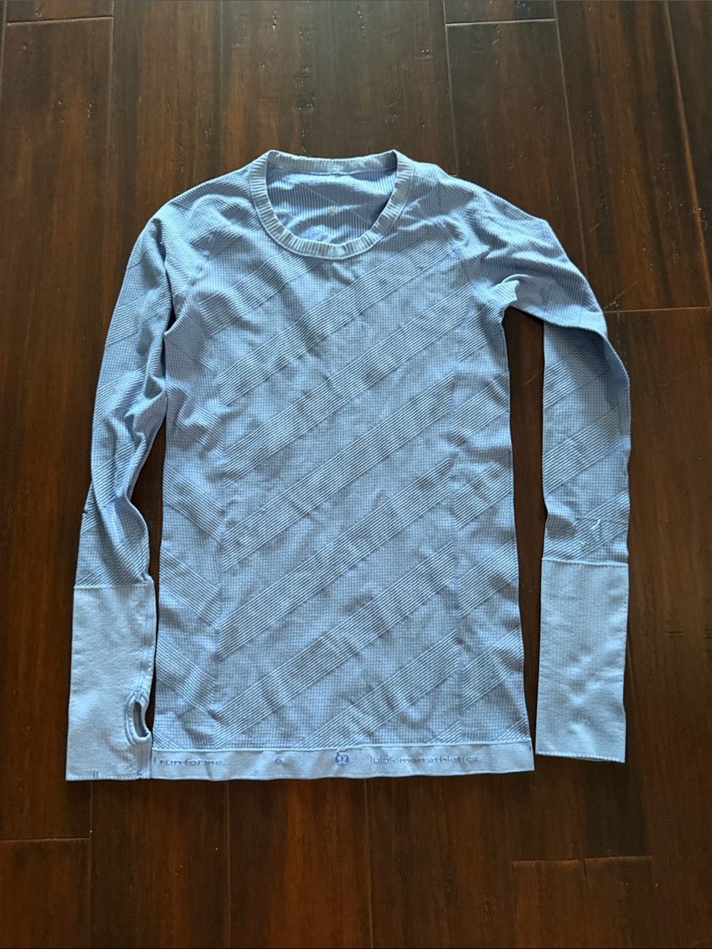lululemon athletica Light Blue Long Sleeve Tee